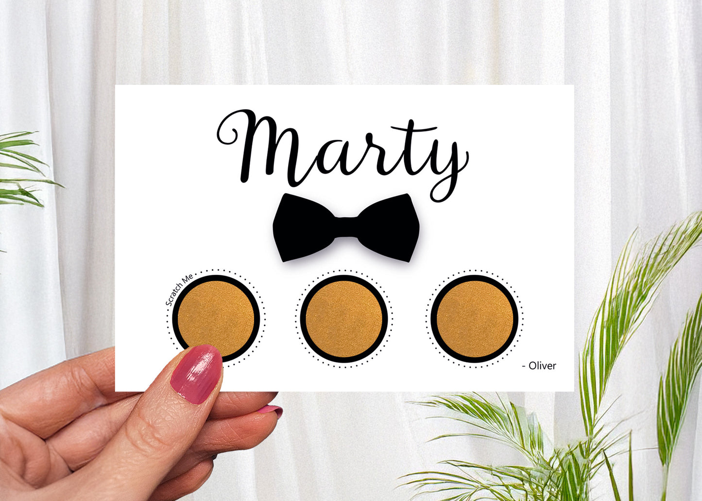Groom's Scratch and Reveal Card for Best Man Proposal