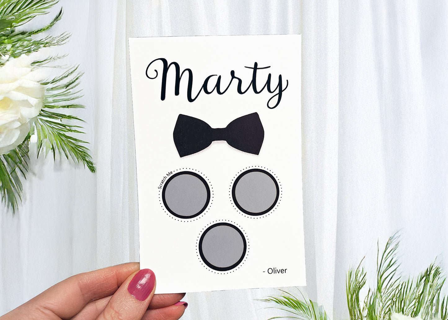 Groom's Scratch and Reveal Card for Best Man Proposal