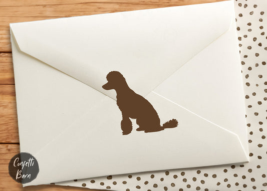 Sitting Poodle Stickers