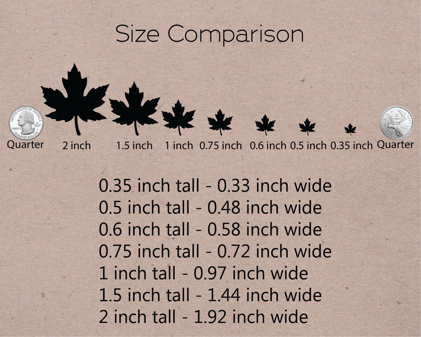 Natural Maple Leaf Stickers